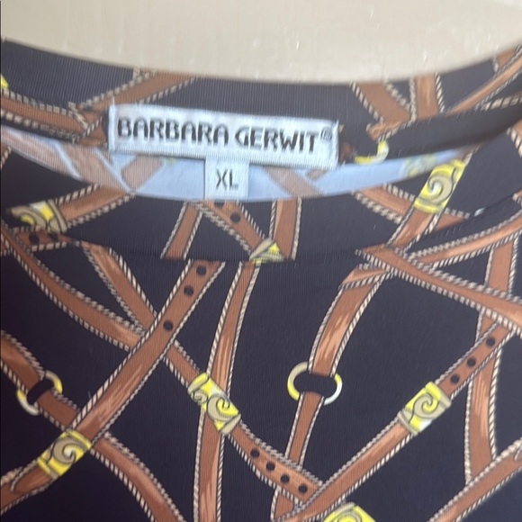 Equestrian Patterned Dress w Pockets! - Picture 2 of 4